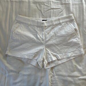 J. Crew Classic Chino 3.5" Solid White Cotton Shorts | Size 10